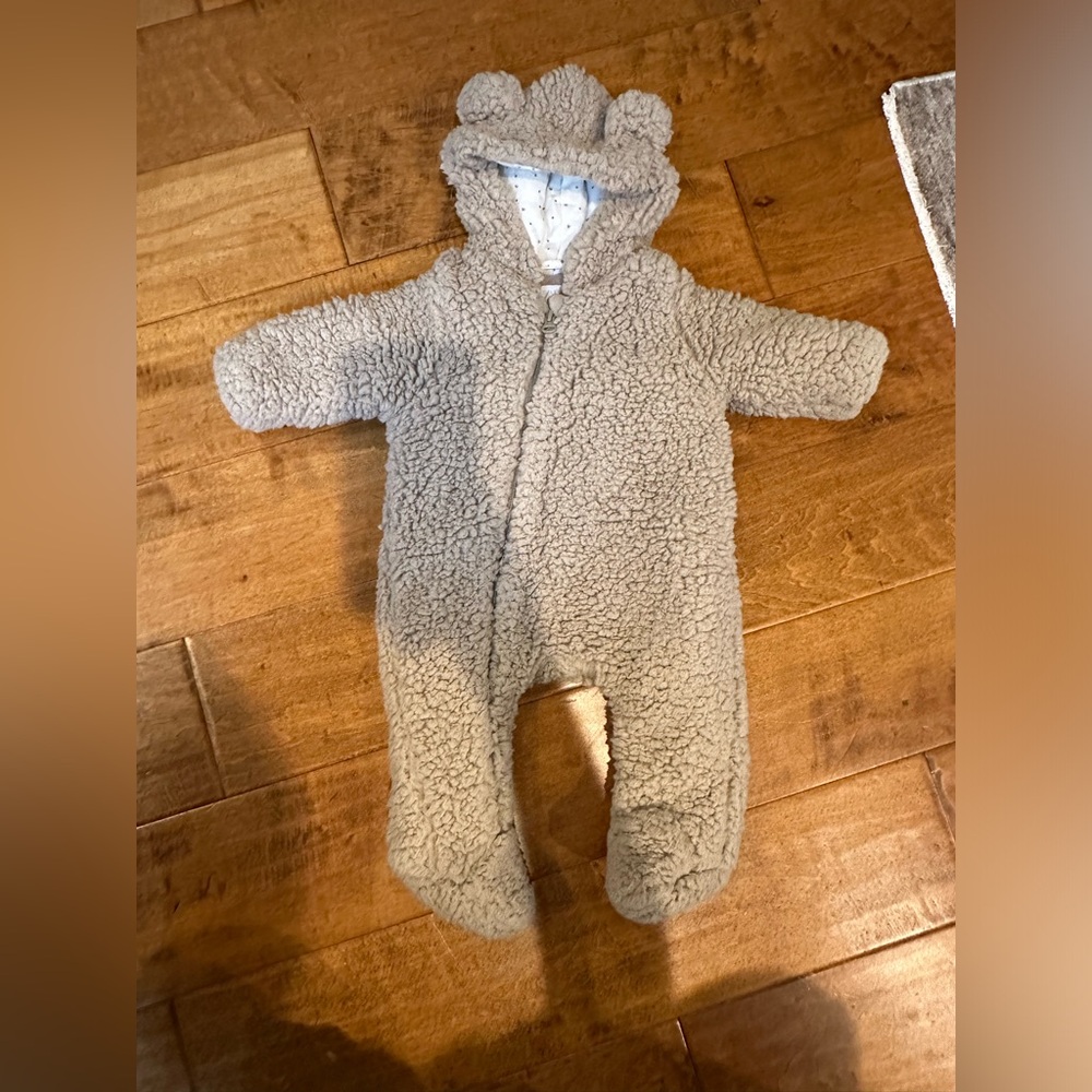 Zara newborn Fleece Teddy romper